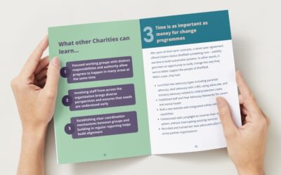 Image showing inside pages of 'Navigating Change' book